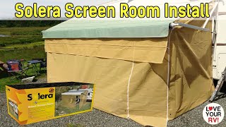 LCI Solera RV Awning Screen Room Installation