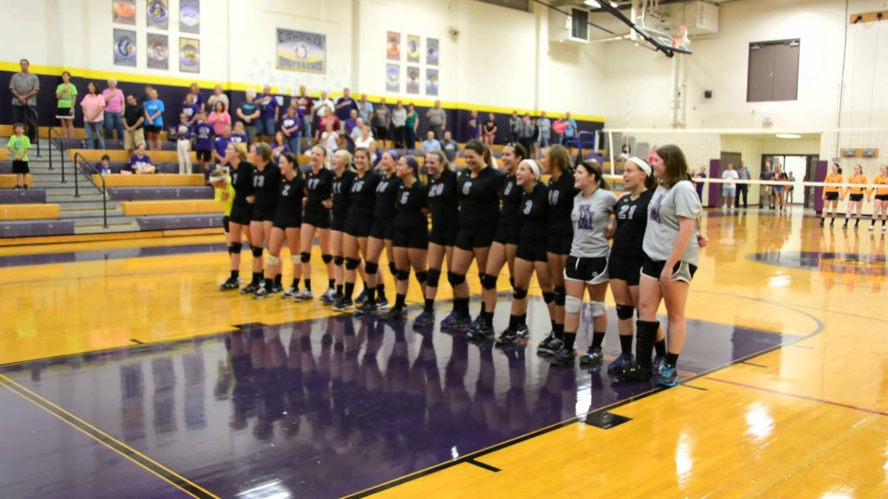 Valmeyer Volleyball Singing The National Anthem YouTube