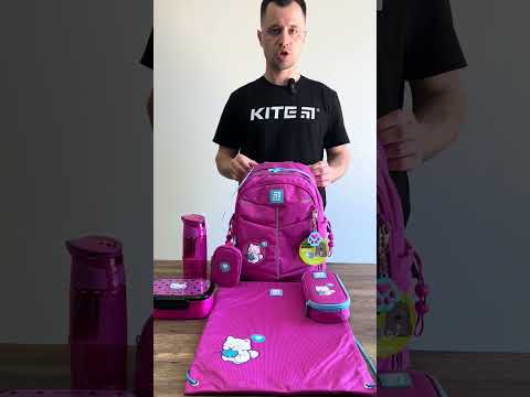 Шкільний набір Kite Education Kitten and Clew (рюкзак+пенал+сумка+ланчбокс+пляшка) SET_K24-771S-2, видео 1