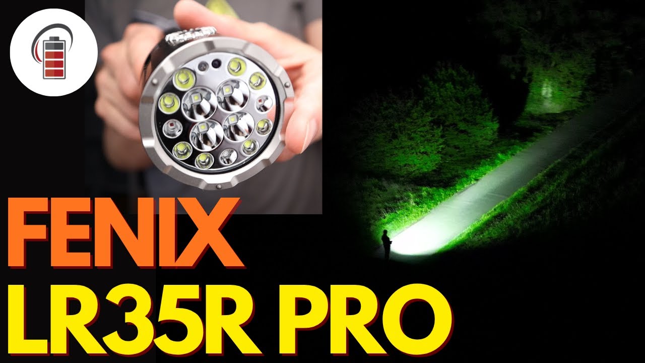 Fenix LR35R Pro 10.000 Lumen Taschenlampe + Rotlicht + UV Licht mit 15 LEDs