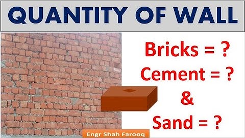 Quantities of Materials Required for Brick Masonry wall | Bricks Quantity Estimation for a Wall