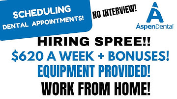 Scheduling Dental Appointments With Aspen Dental Work From Home Job + (Computer Provided)