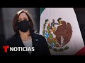 Kamala Harris ofrece conferencia tras firmar un acuerdo de cooperación migratoria con AMLO