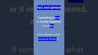Fact or Opinion
