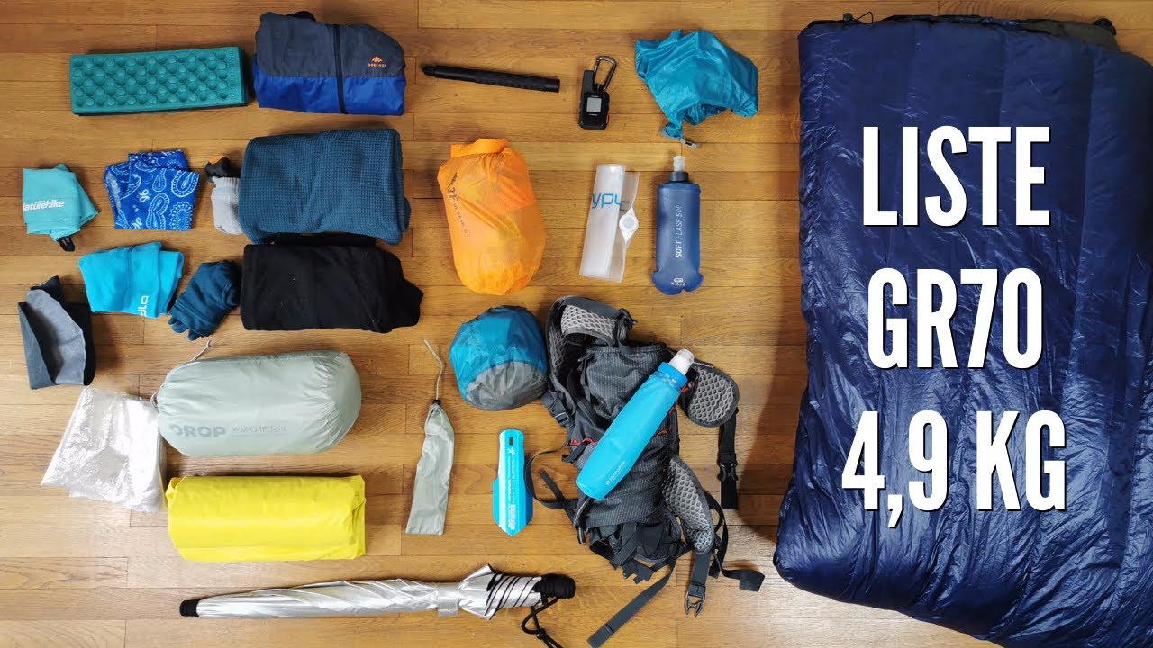 GR70 : le CONTENU de mon SAC À DOS | 4,9 kg