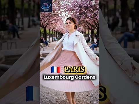 Video Beautiful Female Model Shows Perfect Spring Fashion at Iconic Paris Landmarks | France Travel