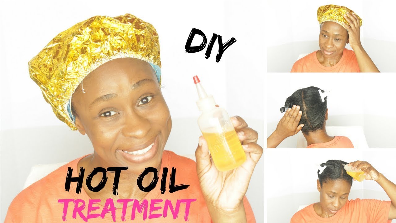 Diy Relaxed Hair Hot Oil Treatment YouTube
