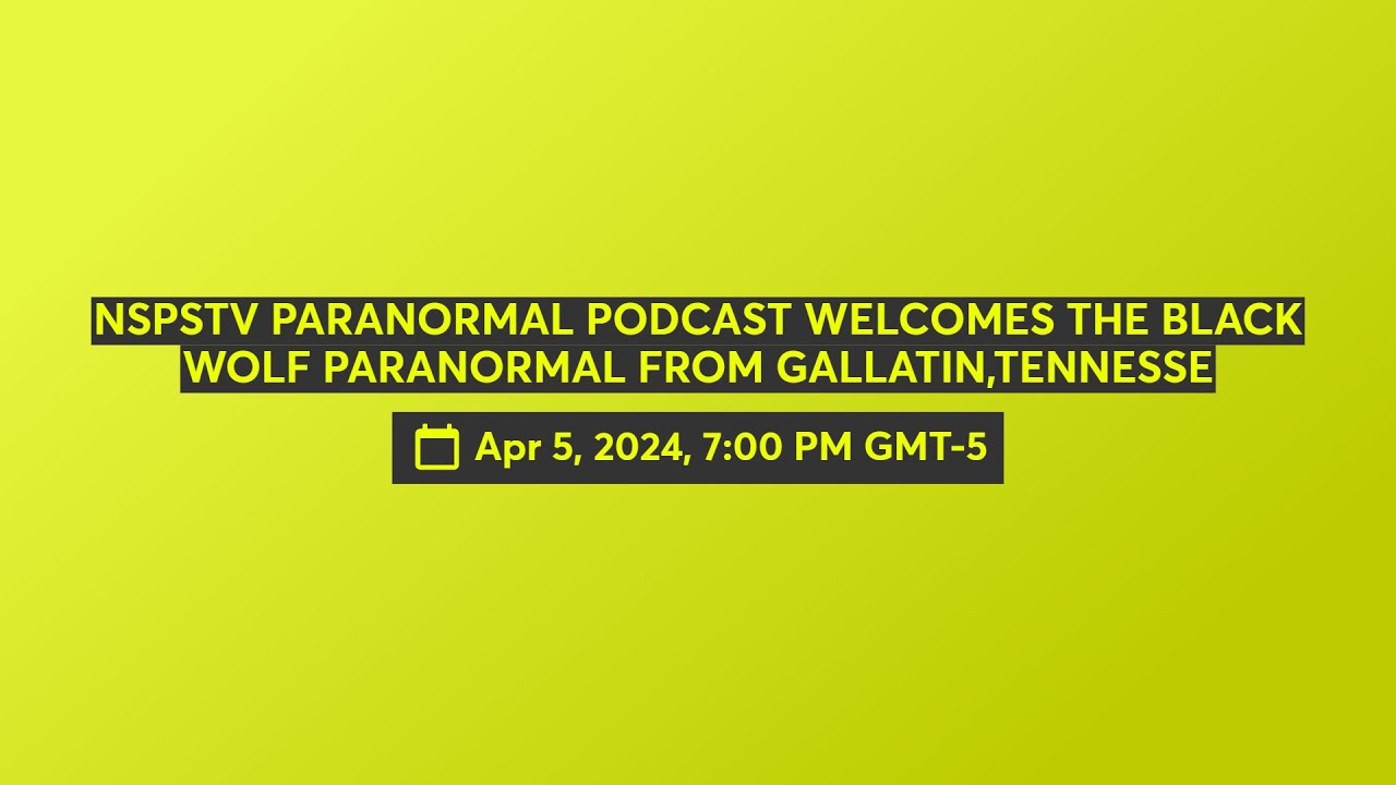 THE BLACK WOLF PARANORMAL - YouTube