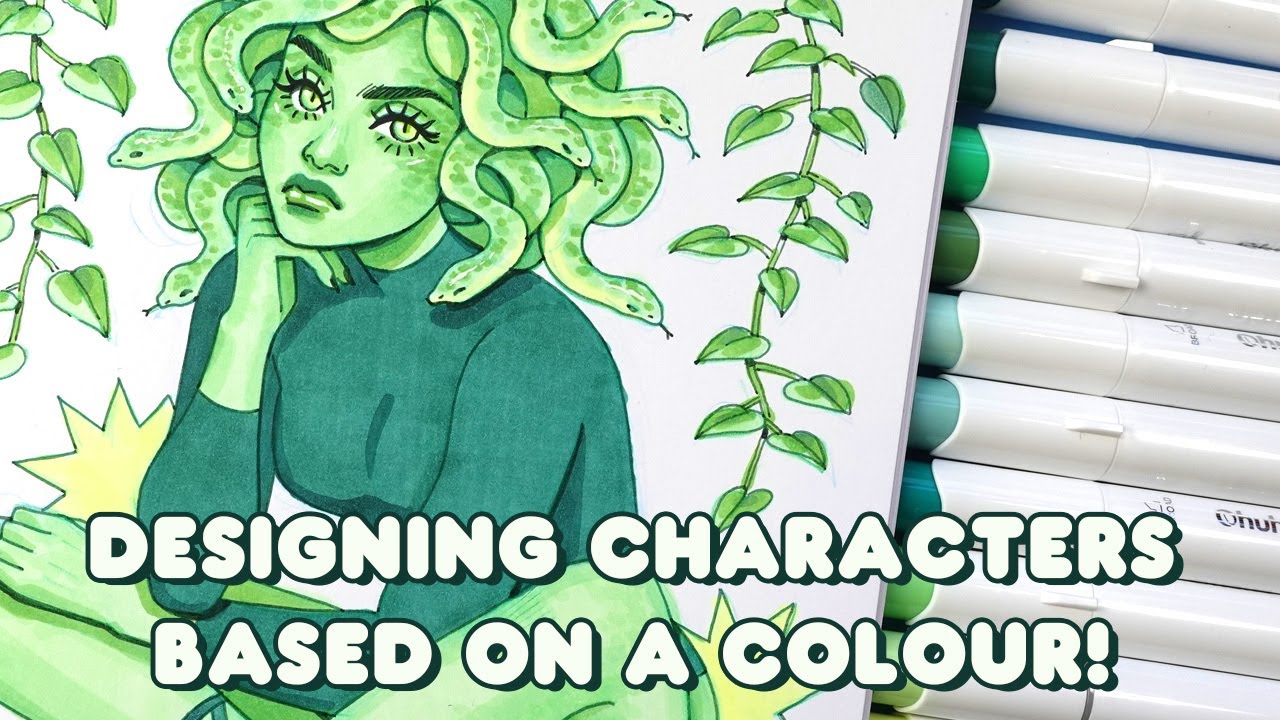 ⁣CREATING CHARACTERS BASED ON A COLOUR ✷ Ohuhu 168 Alcohol Marker Set