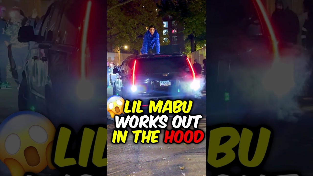 MABU DOES PUSH-UPS IN THE HOOD💪😱**DANGEROUS**