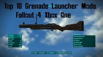 Top 10 Grenade Launcher Mods Fallout 4 Xbox One (XB1) #Fallout4 #Fallout4Mods #Fallout4Top10