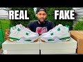 jordan 4 metallic green real vs fake