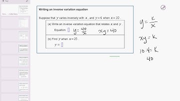 19 04 Writing an inverse variation equation