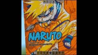 I build Naruto 😱 pixel art in Minecraft #minecraft