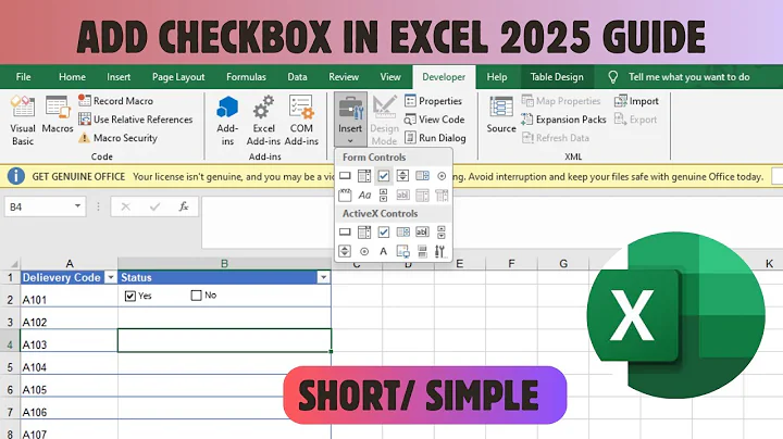 How to Insert and Use Checkboxes in Excel 2025 Guide