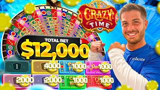 I DID $12,000 CRAZY TIME SPINS!!!