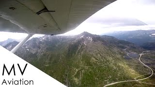 Cessna 172 live ATC - crossing the Alps from Milan in Italy to southern Germany