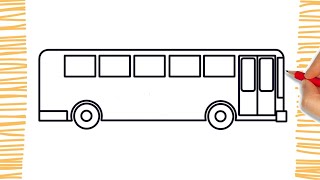 Como dibujar un AUTOBÚS I paso a paso