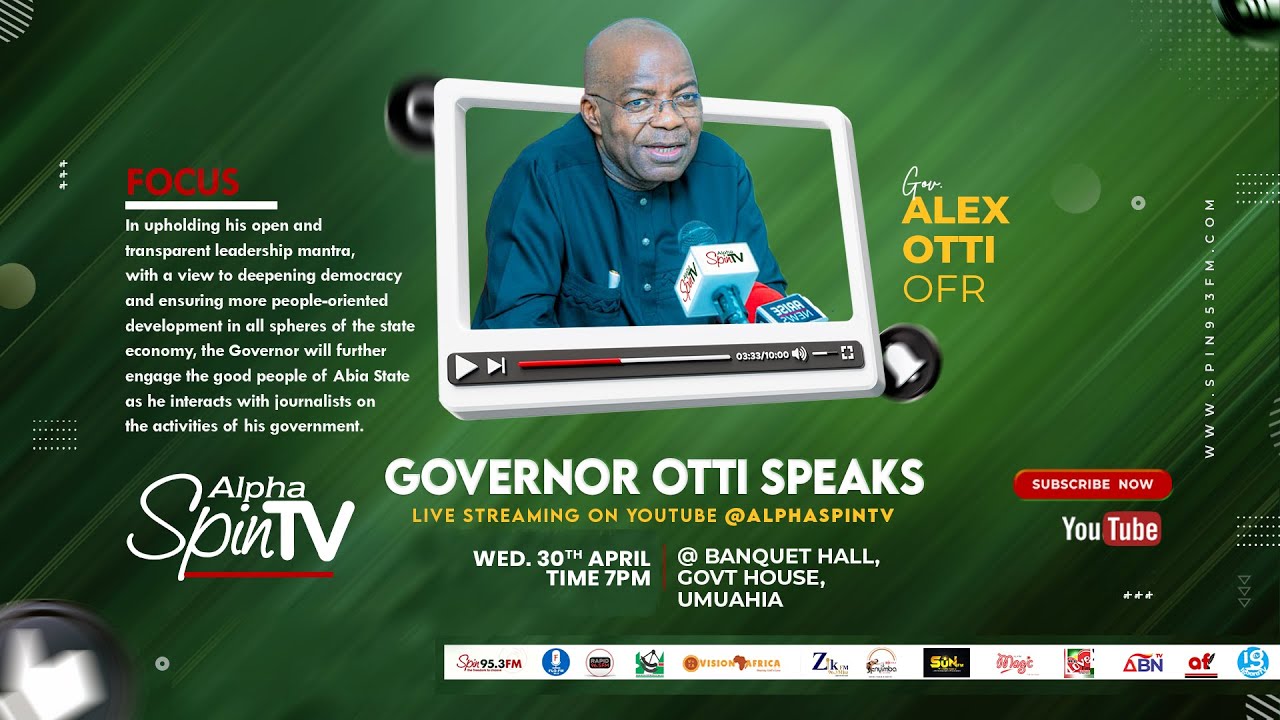 GOV. ALEX OTTI SPEAKS TO ABIANS - ALPHA SPIN TV