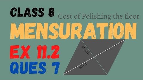 Exercise 11.2 | Q 7 | Cost of Polishing of floor | Mensuration | class 8 | Maths | NCERT