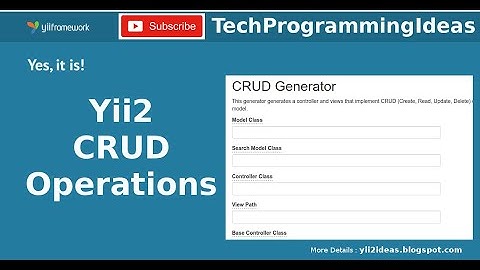 Yii2 – CRUD Operations