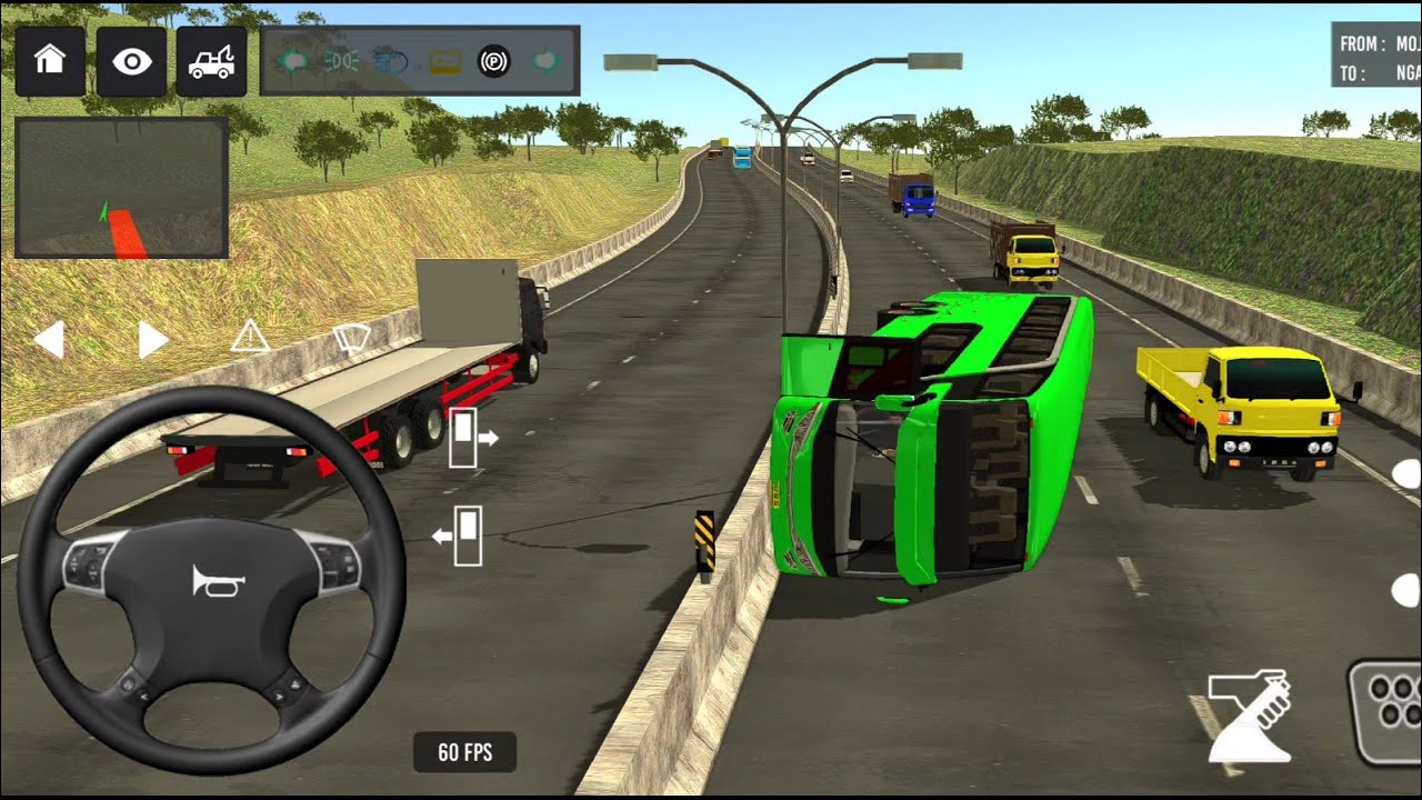 😜BUS SIMULATOR INDONESIA|| Bus🚌 Driving👮‍♂️ City Euro Coach Bus Simulator