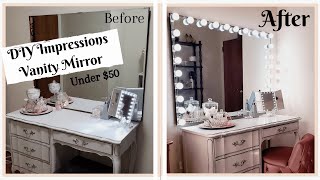 How To DIY an Impressions Vanity  for under $50!!! | Katelyn O'Friel | Amazon/Thrifted DIY