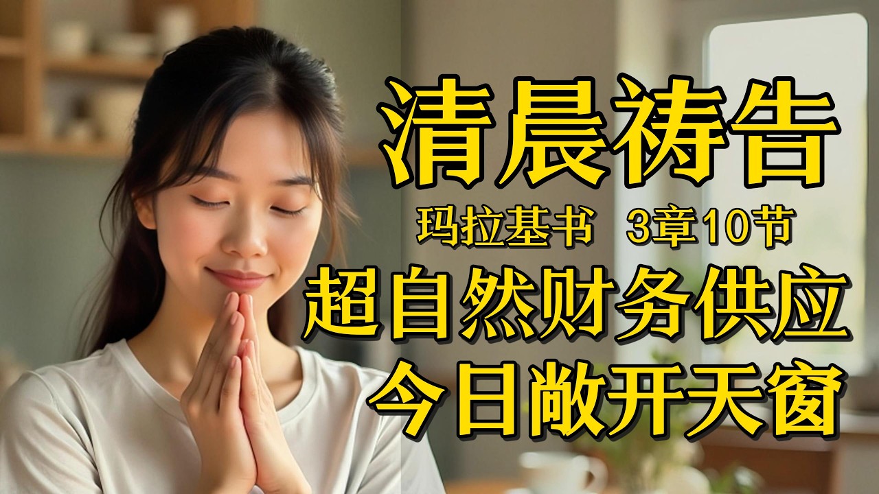 清晨祷告：玛拉基书 310，超自然财务供应，今日敞开天窗|晨禱
