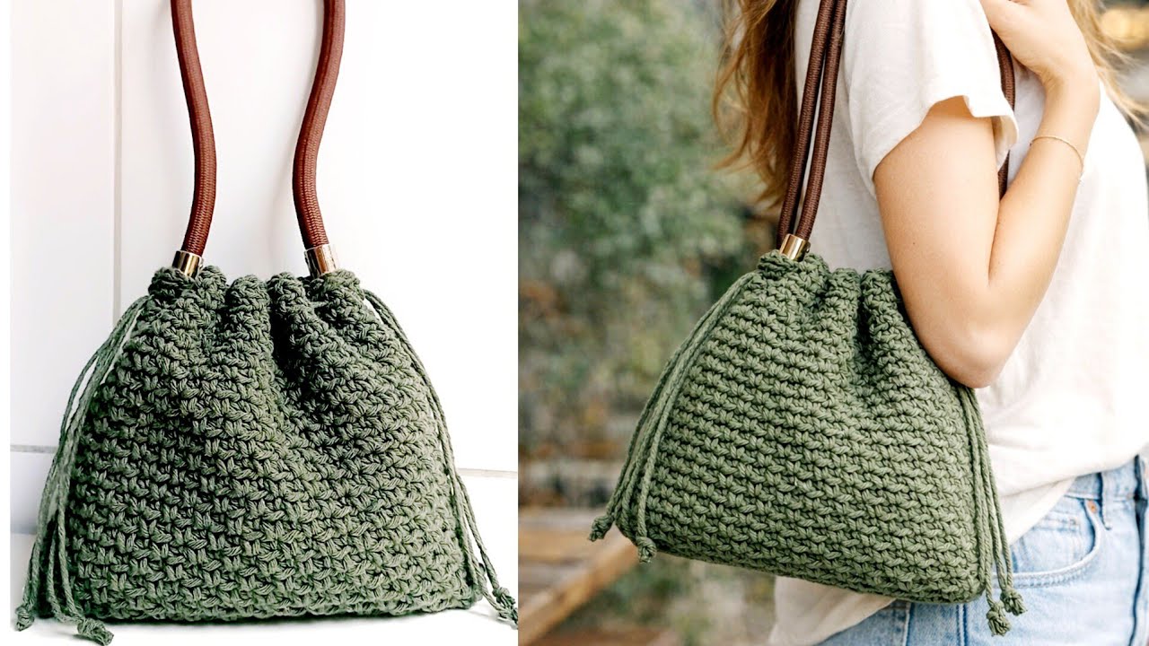 おさる　y.a.r.n. original shoulder bag Crocheted Shoulder Bag with Yarn | Pouch Bag | BEST SELLER! - YouTube