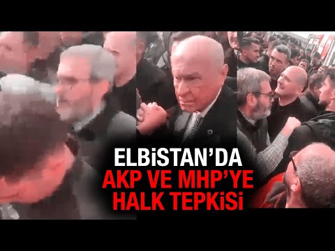 Elbistan'da AKP ve MHP'ye halk tepkisi! Devlet Bahçeli, arkasını döndü gitti! bakan sadece izledi!