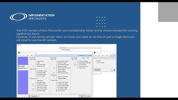 Inventory Reconciles - Microsoft Dynamics GP
