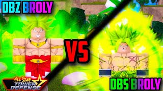 NEW SECRET DBZ BROLY VS DBS BROLY IN ALL STAR TOWER DEFENSE(Roblox)