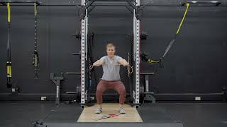 Squat Isometric with Band Pull Apart