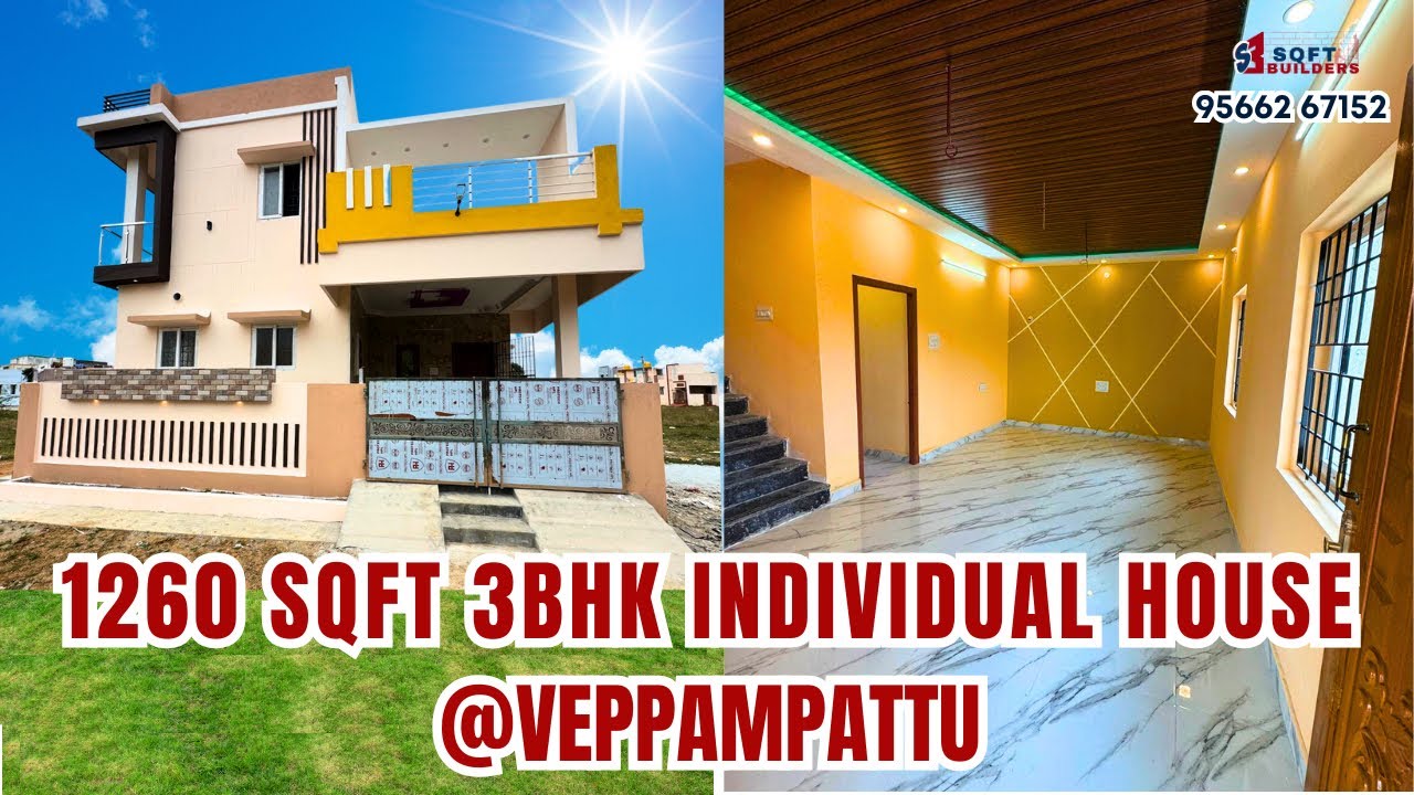 3bhk Individual House for sale in Chennai Veppampattu | 9566267152 | SQFT Builders