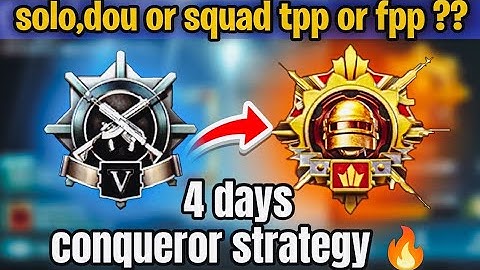 4.1 UPADATE ME CONQUEROR KAISE KARE ✅ SOLO CONQUEROR RANK PUSH TIPS AND TRICKS 