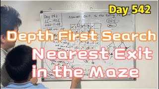 Day 542 - Teaching Kids Programming - Nearest Exit from Entrance in Maze via Depth First Search