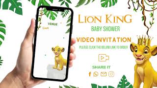 Lion King Baby Shower Video Invitation