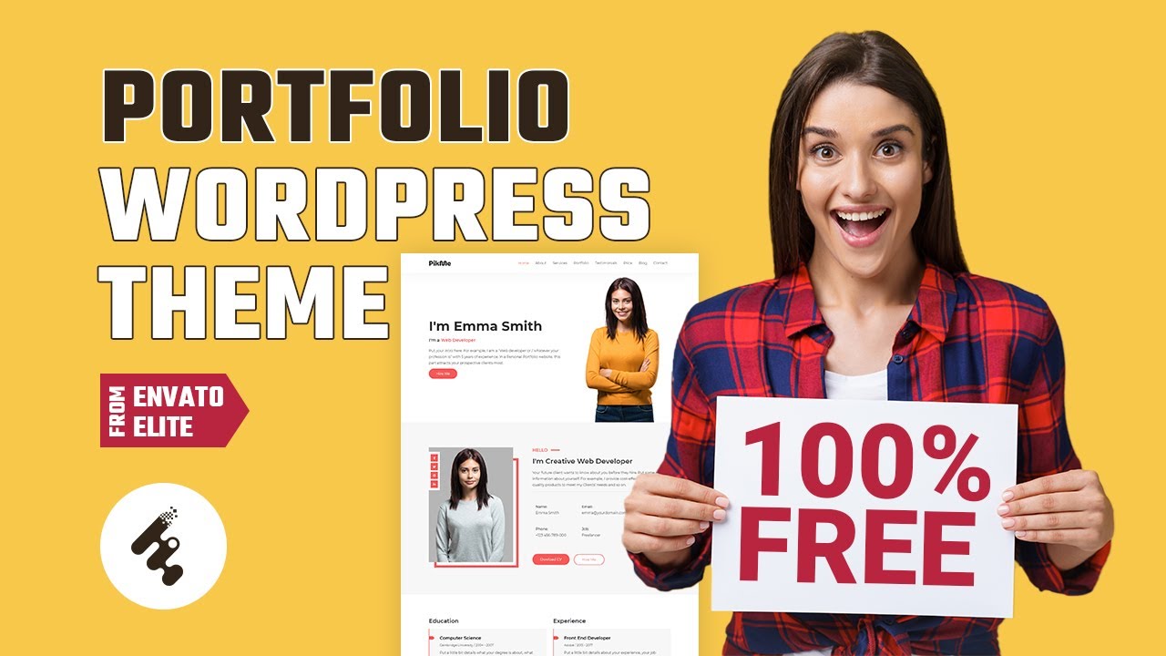 Portfolio WordPress Theme Free 2021 | Best Portfolio WordPress Theme For Online Portfolio