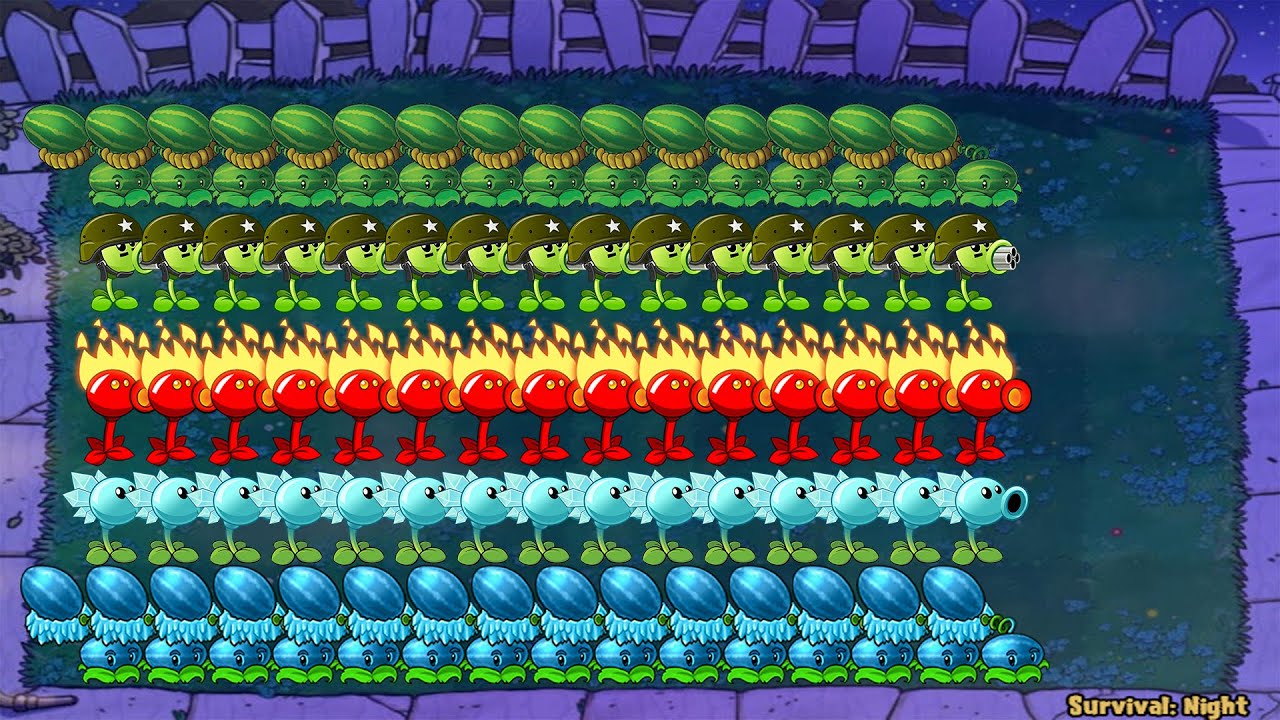 TEAM WINTER MELON VS TEAM PEA PVZ VS ALL ZOMBIES VS DR ZOMBOSS PLANTS ...