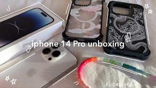 iphone 14 pro unboxing [aesthetic homescreen, unboxing, + ft. casetify]