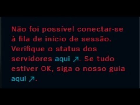 NÃO FOI POSSIVEL CONECTAR-SE À FILA DE INICIO DE SESSÃO