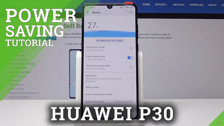 How to Enable Power Saving Mode in Huawei P30 - Battery Saver in EMUI