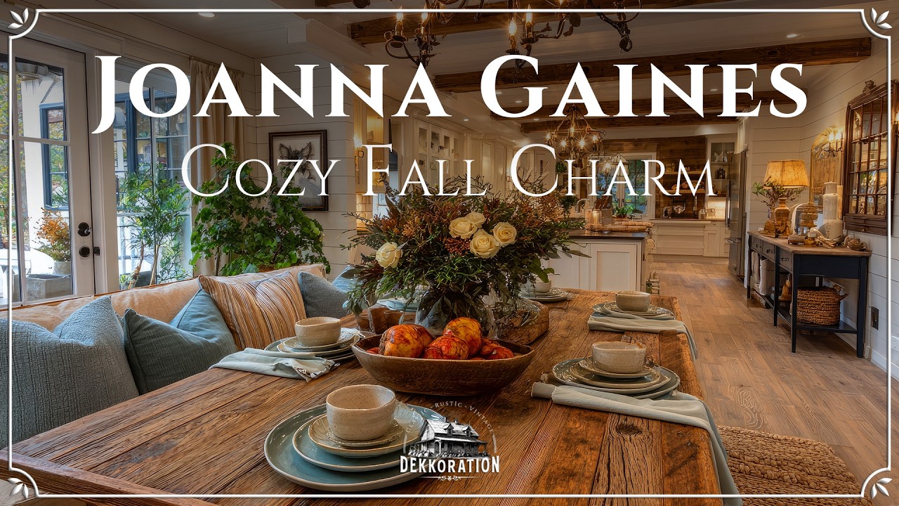 Joanna Gaines Inspired 2025 Fall Decor: White Cottage Farmhouse Tour