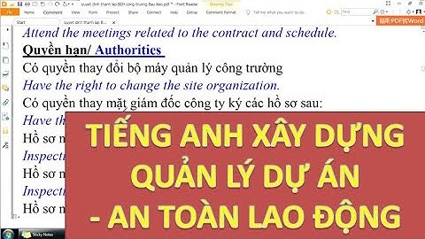 #12: Từ Vựng Tiếng Anh Quản Lý Dự Án Công Trình Xây Dựng  - An Toàn Lao Động | Vnten Engineer Ho
