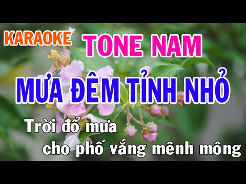 Karaoke Mưa Đêm Tỉnh Nhỏ - Mưa Đêm Tỉnh Nhỏ Karaoke Tone Nam Nhạc Sống - Phối Mới Dễ Hát - Nhật Nguyễn