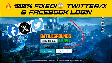 🔥 100% FIXED! 😱 Twitter/X & Facebook Login Problem in BGMI ✅
