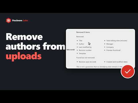 Remove author names from WordPress uploads (free plugin)