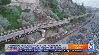 Approaching storm poses new landslide threat to Orange County rail line