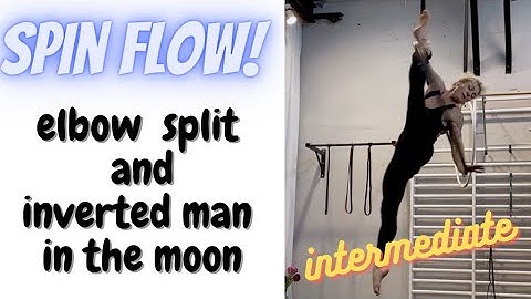 Easy flow with inverted man in the moon on aerial hoop