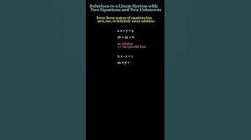 Linear System Solutions #linearalgebra